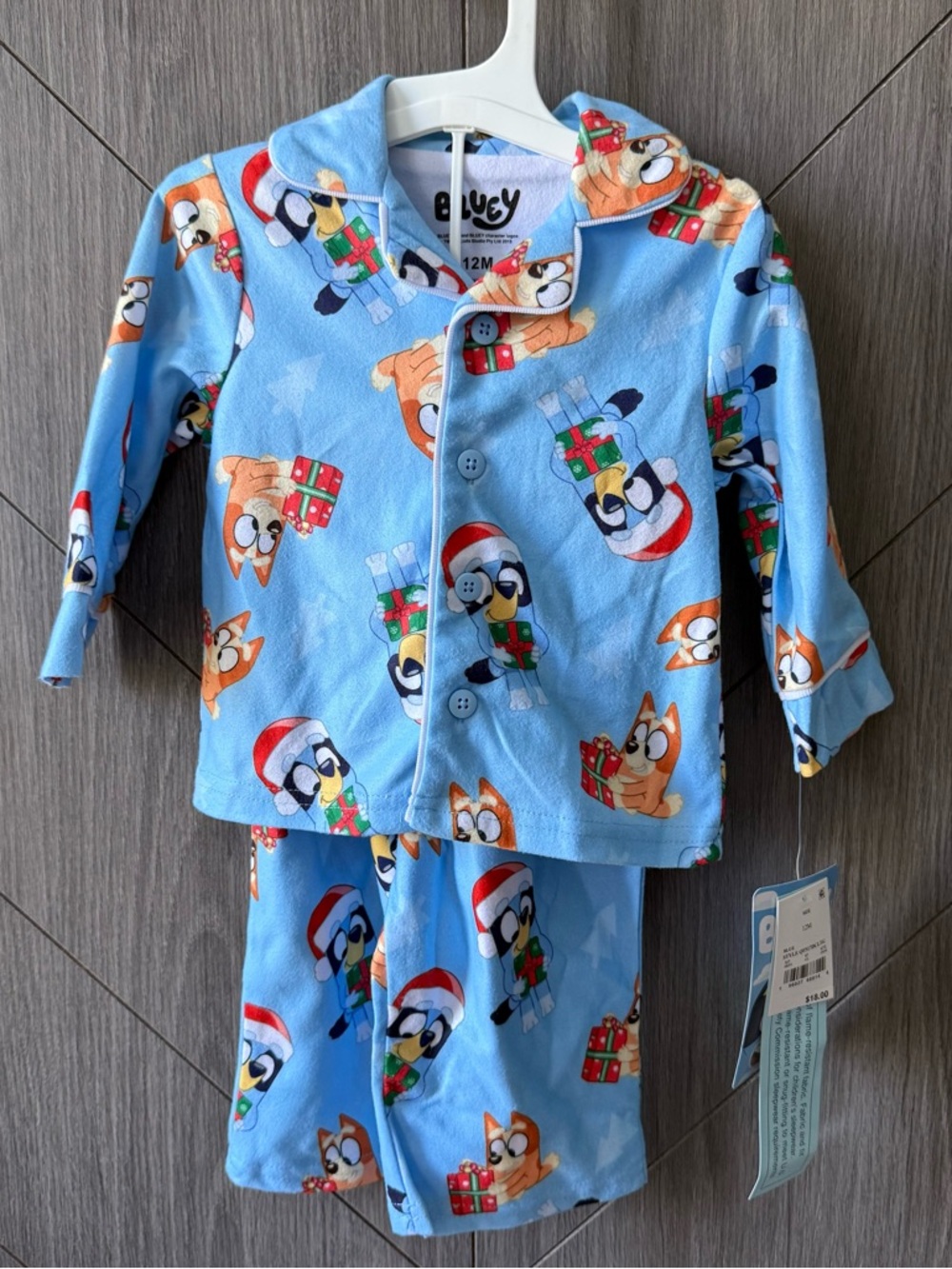 Bluey Christmas 2 Piece Long Sleeve Pajama Set